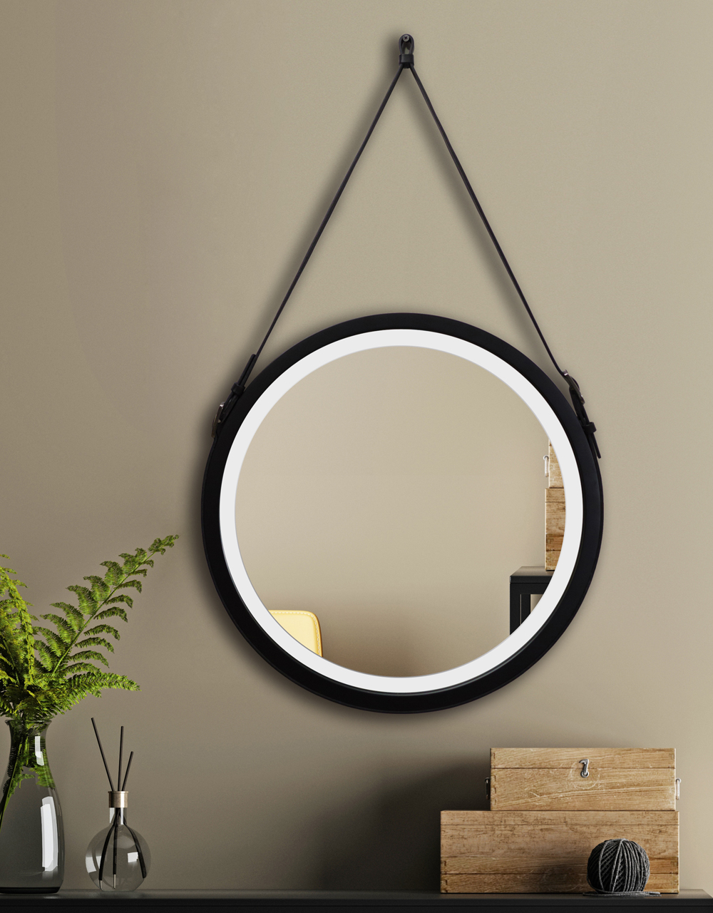 Specchio LED BELT Black