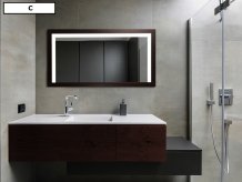 Specchio WOOD LED SENSO