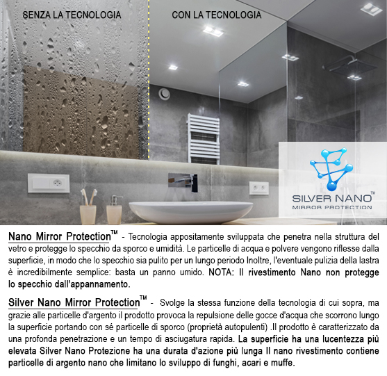 Mobile da bagno con specchio LED PRIMAVERA : Specchio Per Te